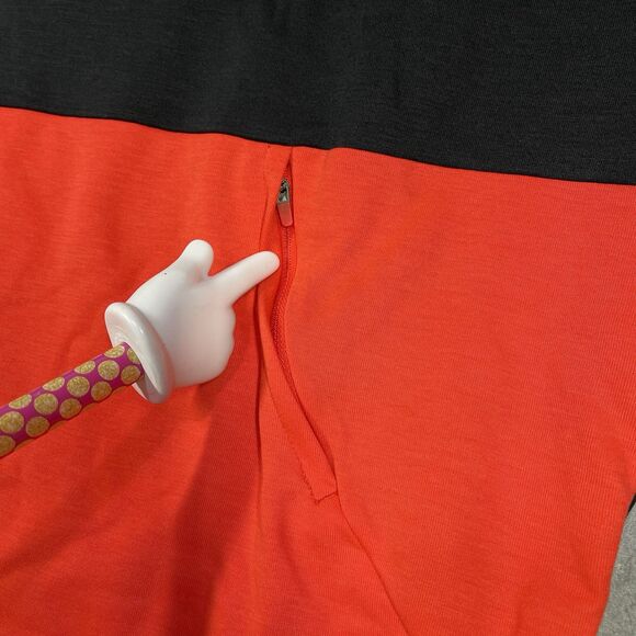 Portland Thorns Jacket Women XL Black Red Nike 1/2 Zip Cropped Hoodie Colorblock - Picture 6 of 11